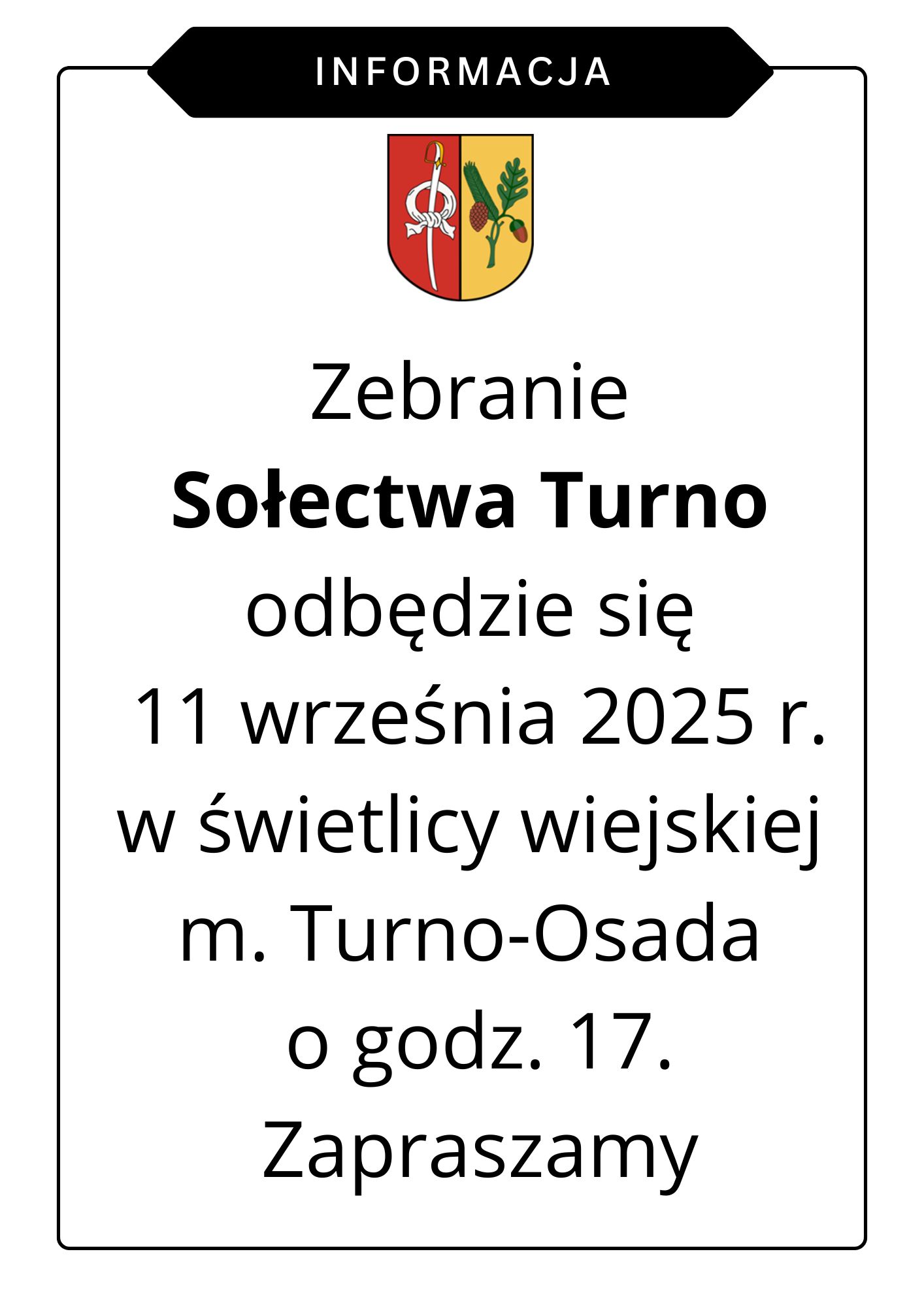 Zebranie Sołectwa Turno.