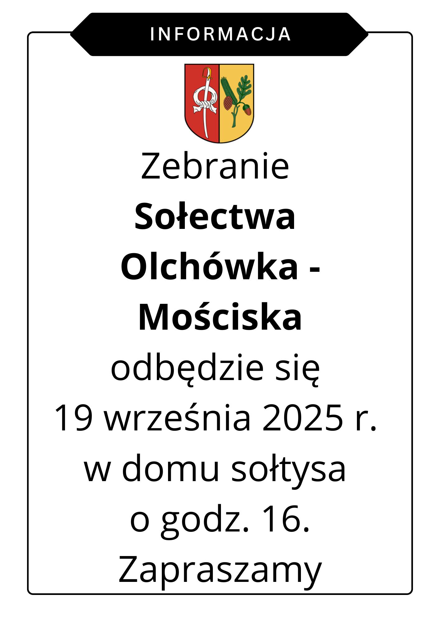Zebranie Sołectwa Olchówka.